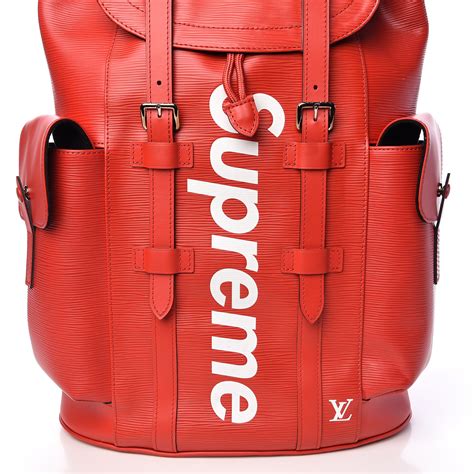 supreme red lv backpack|louis vuitton supreme backpack men.